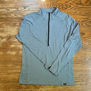 Patagonia - Men’s Merino wool base layer - half zip - Large